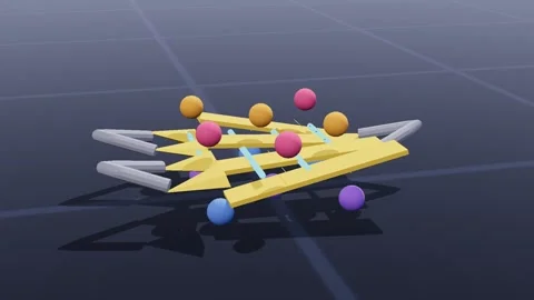 Beta sheet molecular biology 3d loop 3D animation seamless loop Stock Footage 341733801