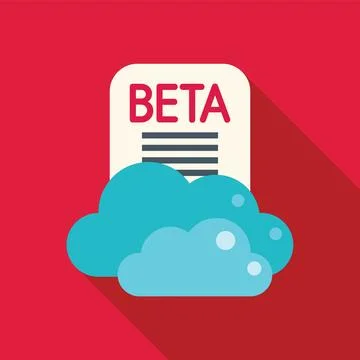 Beta software development using cloud computing technology icon イラスト素材
