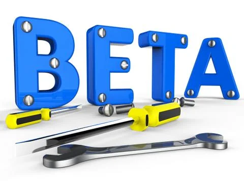 Beta Software Indicating Versions Program And Application Stockillustratie