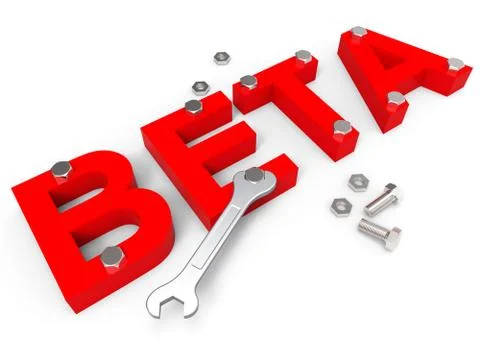Beta Software Meaning Develop Program And Programming Illustrazione stock