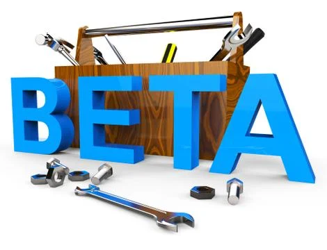 Beta Software Representing Download Testing And Version Stock Illustration
