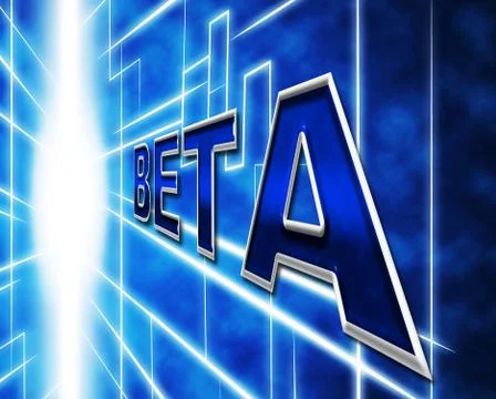 Beta software showing programs develop and demo Stockillustratie