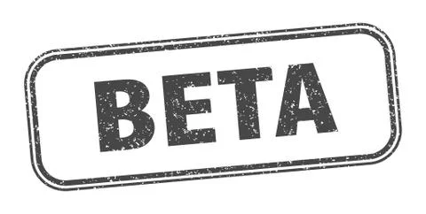 Beta stamp. beta square grunge sign. label Stock Illustration