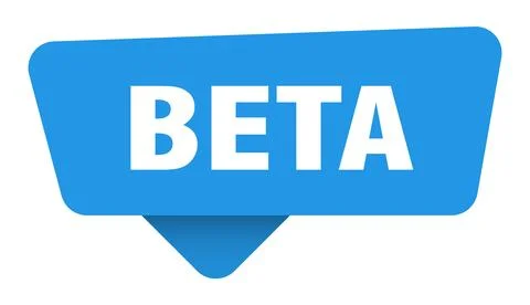 Beta sticker. beta blue sign isolated on transpatent background Stock Illustration