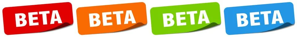 Beta sticker. beta sticker set on white background Stock Illustration