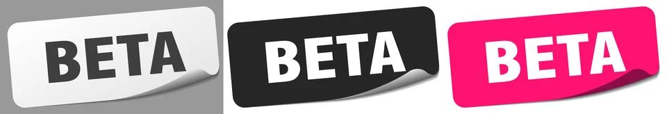 Beta sticker. beta sticker set on white background Stock Illustration
