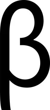 Beta symbol isolated on white background Stock Illustration