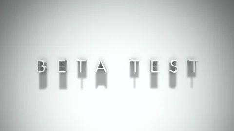 Beta test 3D title animation with shadows on a white background Stock Footage 297455811