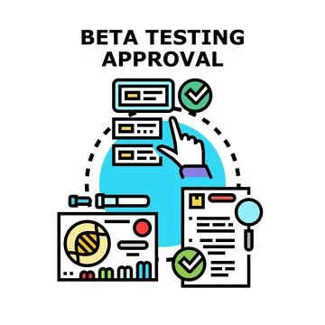 Beta testing approval process vector concept Stock Illustration