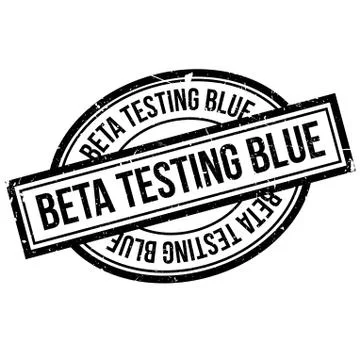 Beta Testing Blue rubber stamp 库存插图