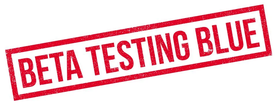 Beta Testing Blue rubber stamp イラスト素材