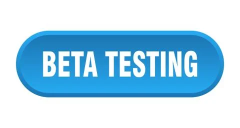 Beta testing button. beta testing rounded blue sign. beta testing Illustrazione stock