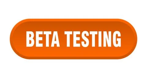 Beta testing button. beta testing rounded orange sign. beta testing Stock Illustration