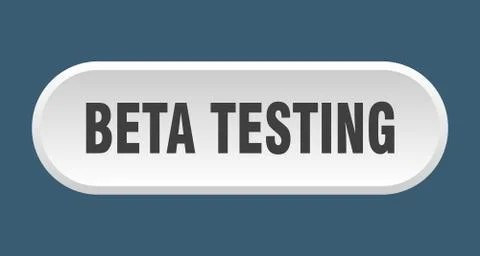 Beta testing button. beta testing rounded white sign. beta testing Stock Illustration