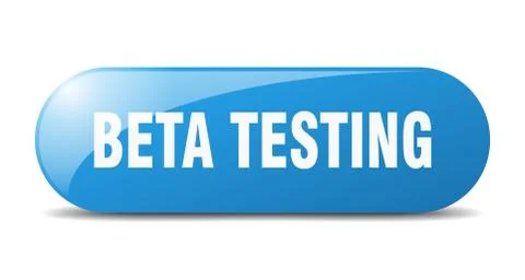 Beta testing button. beta testing sign. key. push button. Illustrazione stock
