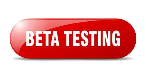 Beta testing button. beta testing sign. key. push button. Illustrazione stock