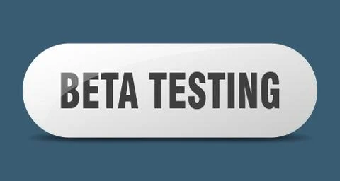Beta testing button. beta testing sign. key. push button. Illustrazione stock