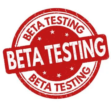 Beta testing grunge rubber stamp Illustrazione stock