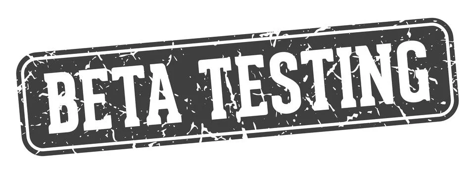 Beta testing rectangular sign. beta testing stamp Illustrazione stock