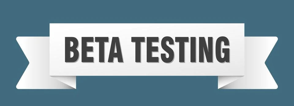 Beta testing ribbon isolated on transparent background. beta testing ribbon Illustrazione stock