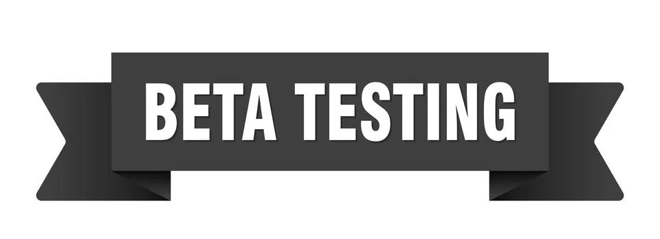 Beta testing ribbon isolated on transparent background. beta testing ribbon Illustrazione stock