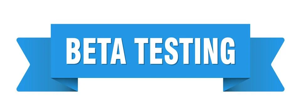 Beta testing ribbon isolated on transparent background. beta testing ribbon Illustrazione stock