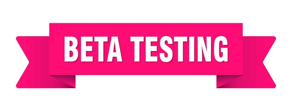 Beta testing ribbon isolated on transparent background. beta testing ribbon Stock Illustration