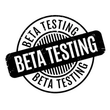 Beta Testing rubber stamp 스톡 일러스트