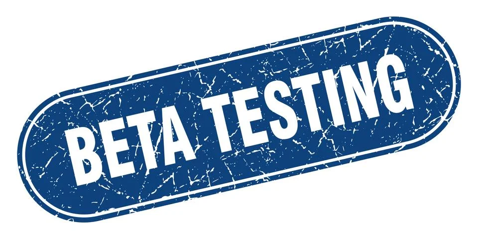 Beta testing sign. beta testing grunge blue stamp. Label Illustrazione stock