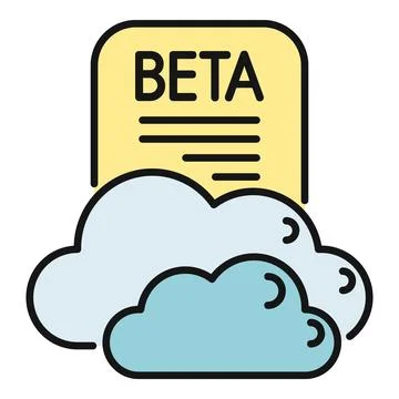 Beta testing software development cloud services concept Stock Illustration