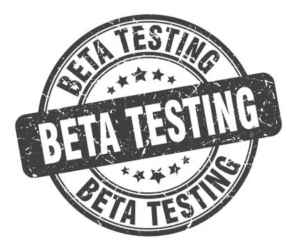 Beta testing stamp. beta testing round grunge sign. beta testing Illustrazione stock