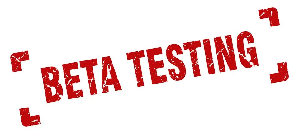 Beta testing stamp. beta testing square grunge sign. beta testing Stock Illustration