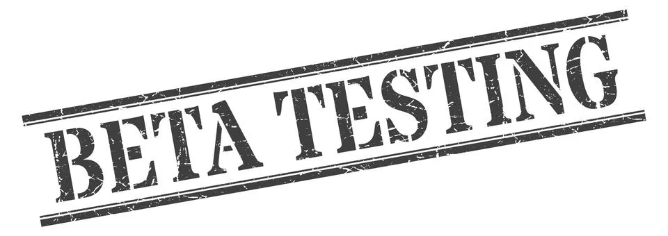 Beta testing stamp. beta testing square grunge sign. beta testing Illustrazione stock
