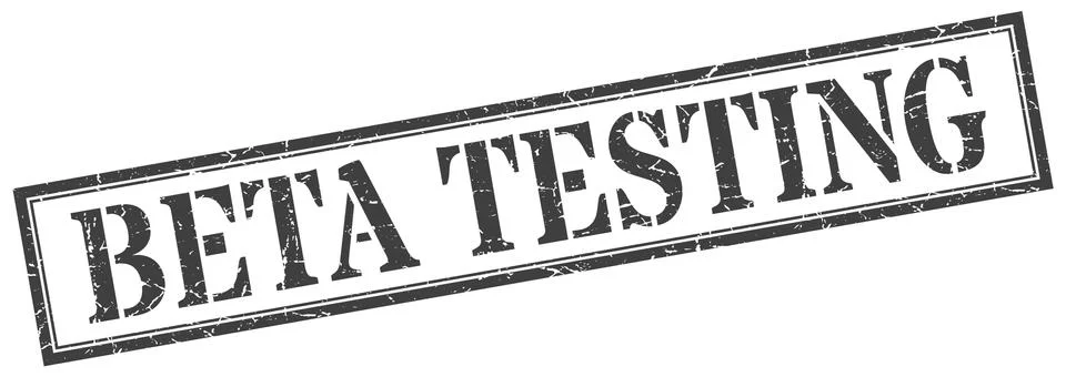 Beta testing stamp. beta testing square grunge sign. beta testing Illustrazione stock