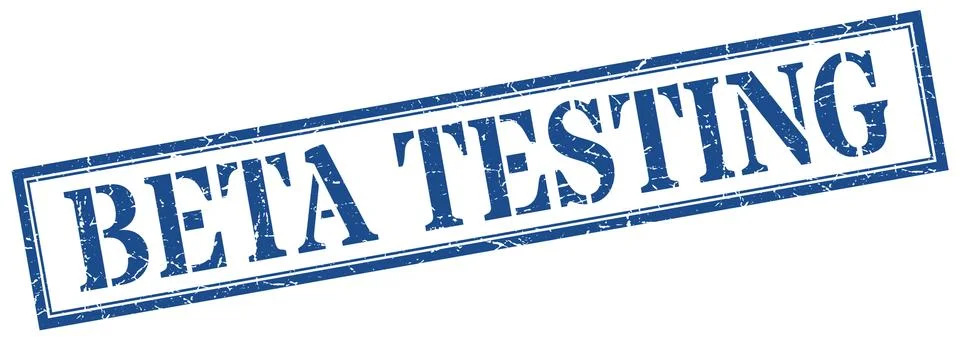 Beta testing stamp. beta testing square grunge sign. beta testing Illustrazione stock
