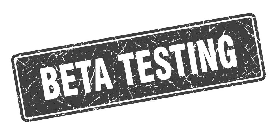 Beta testing stamp. beta testing vintage gray label. Sign Illustrazione stock