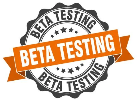 Beta testing stamp. sign. seal Illustrazione stock