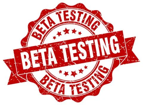 Beta testing stamp. sign. seal Illustrazione stock