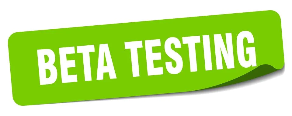 Beta testing sticker. beta testing label Stock Illustration