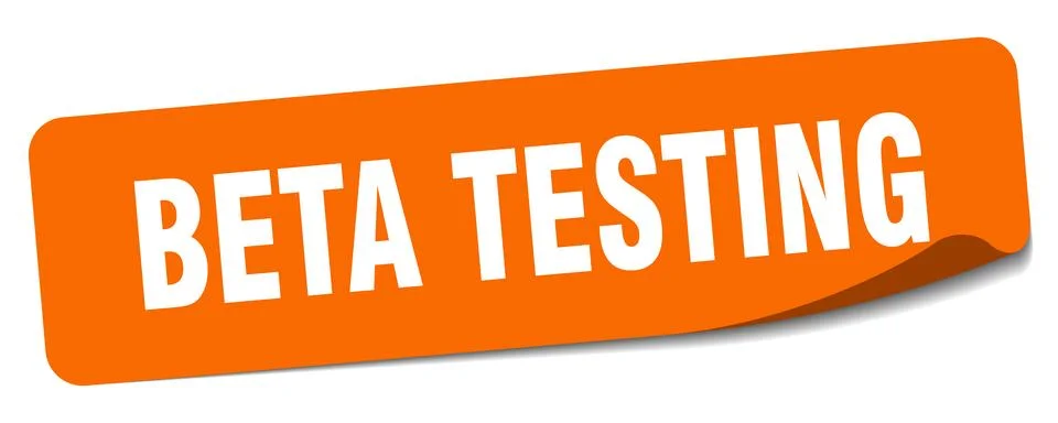 Beta testing sticker. beta testing label Stock Illustration