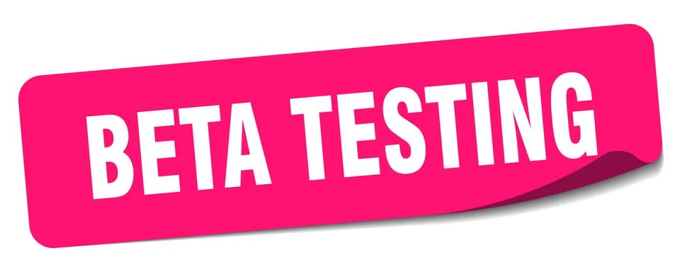 Beta testing sticker. beta testing label Stock Illustration