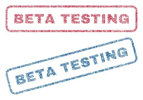 Beta Testing Text Textile Seal Stamp Watermarks Stock Illustration