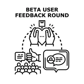 Beta user feedback round concept vector illustration Stock-Illustration