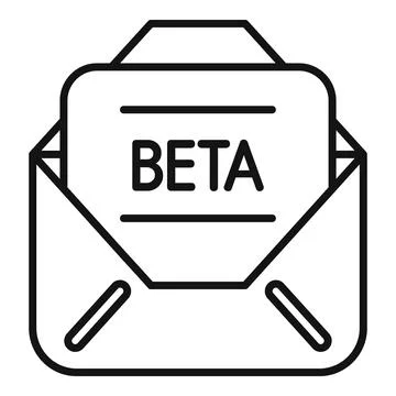 Beta version access email marketing campaign icon イラスト素材