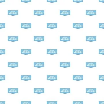 Beta version banner pattern for software development 스톡 일러스트
