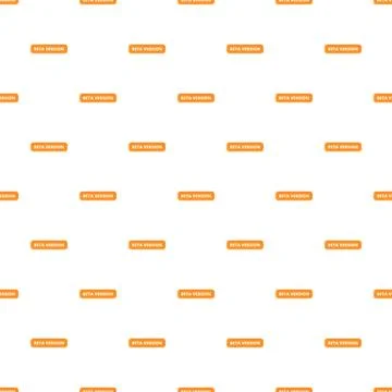 Beta version button pattern repeating software development concept Ilustração Stock