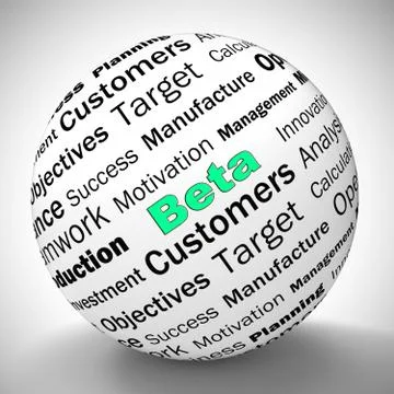 Beta version concept icon used for demos or test software - 3d illustration Illustrazione stock