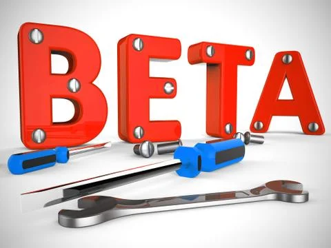 Beta version concept icon used for demos or test software - 3d i イラスト素材