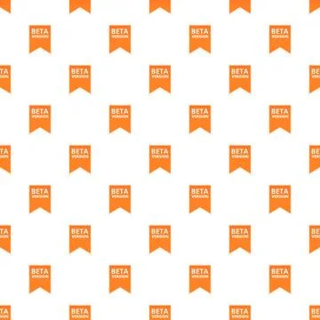 Beta version concept pattern with orange ribbons イラスト素材