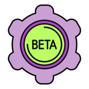 Beta version engineering icon for software development 库存插图